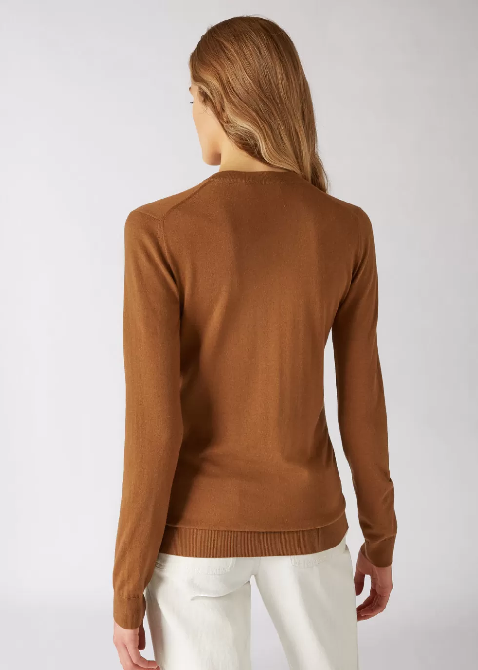 Femme loropiana Maille^Col V Vicuna 19