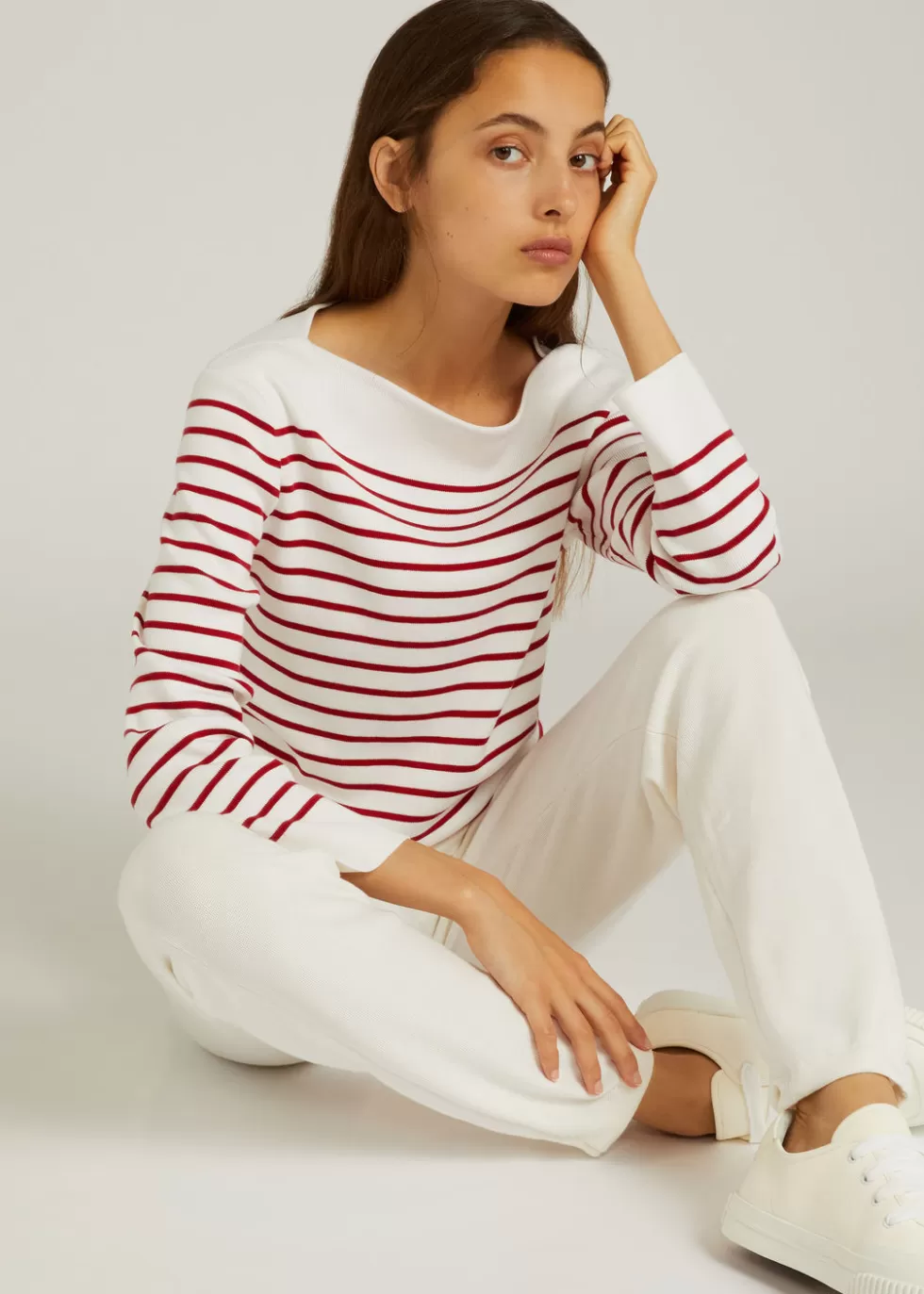 Femme loropiana Maille^Pull Avec Col Bateau Niasca